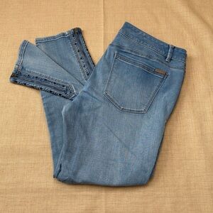 WHBM 'The Skinny' 27in Ankle Metal Accent Jeans